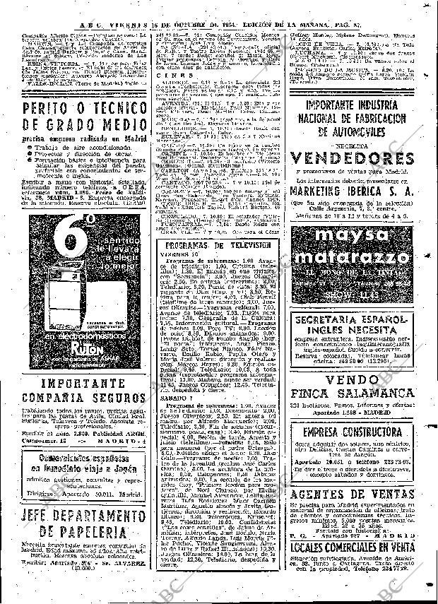 ABC MADRID 16-10-1964 página 87