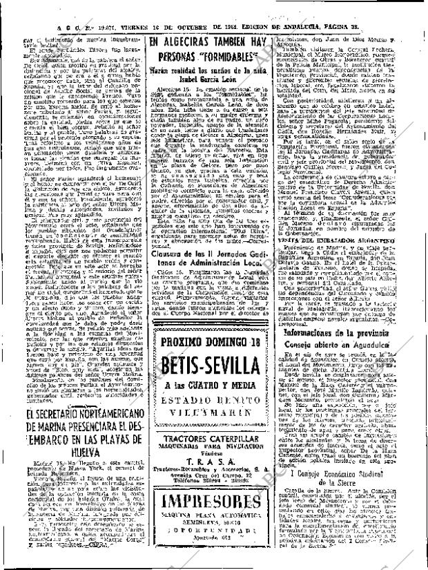 ABC SEVILLA 16-10-1964 página 38