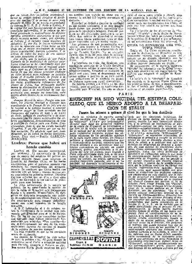 ABC MADRID 17-10-1964 página 66