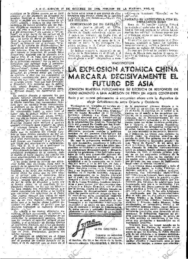 ABC MADRID 17-10-1964 página 67