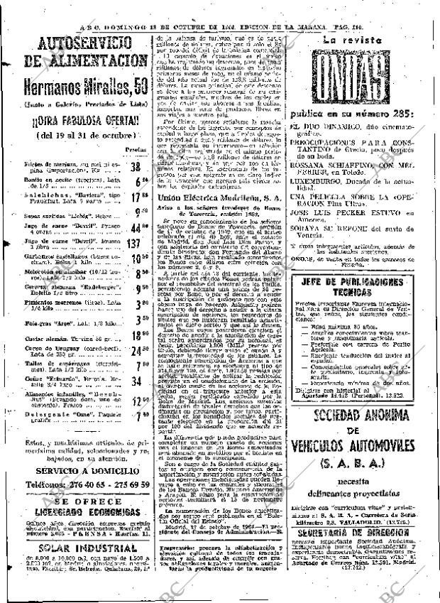ABC MADRID 18-10-1964 página 110