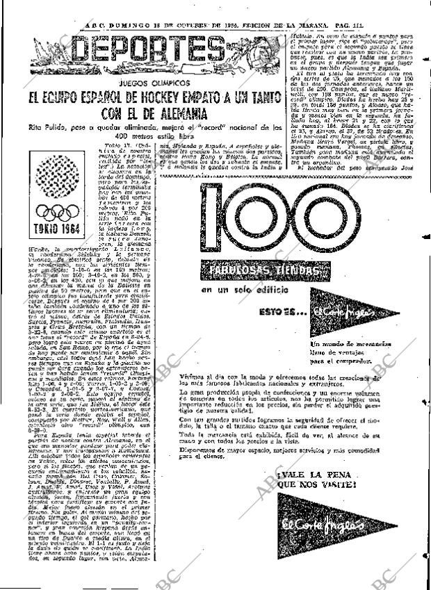 ABC MADRID 18-10-1964 página 111