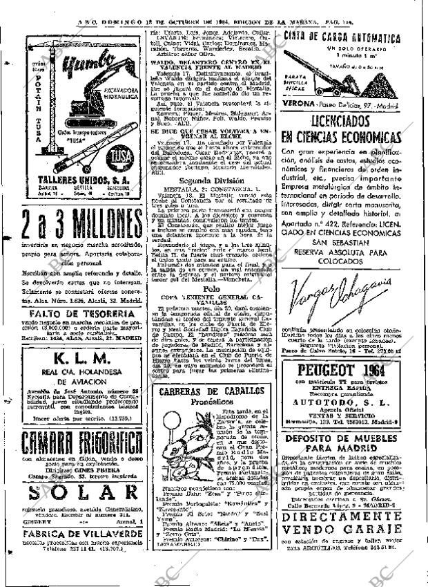 ABC MADRID 18-10-1964 página 114