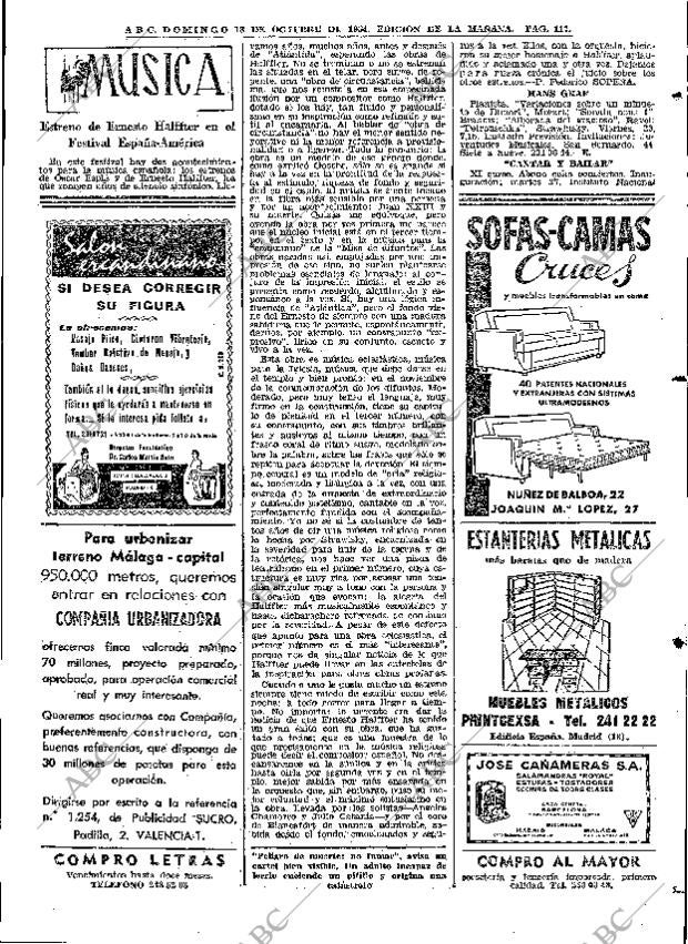 ABC MADRID 18-10-1964 página 117