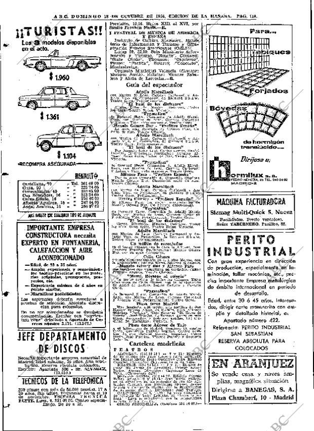 ABC MADRID 18-10-1964 página 118