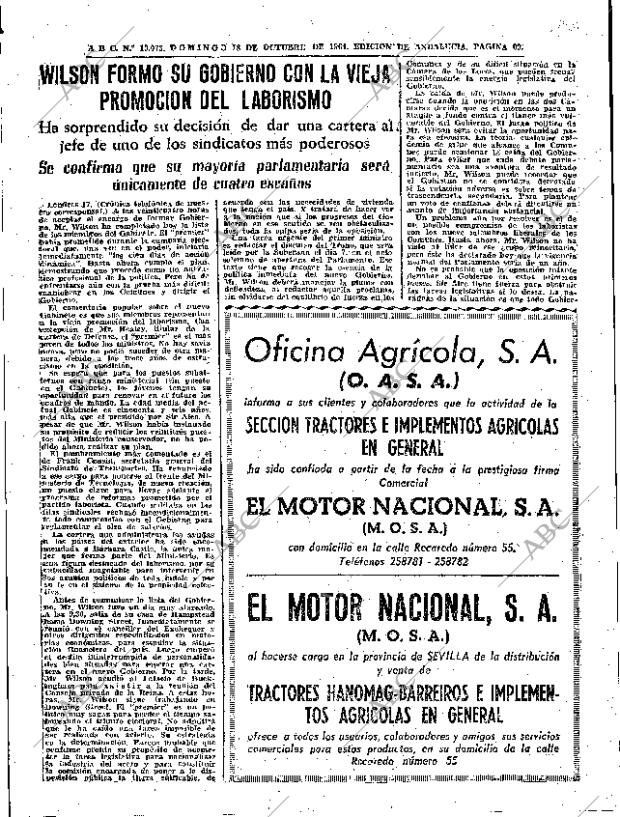 ABC SEVILLA 18-10-1964 página 69