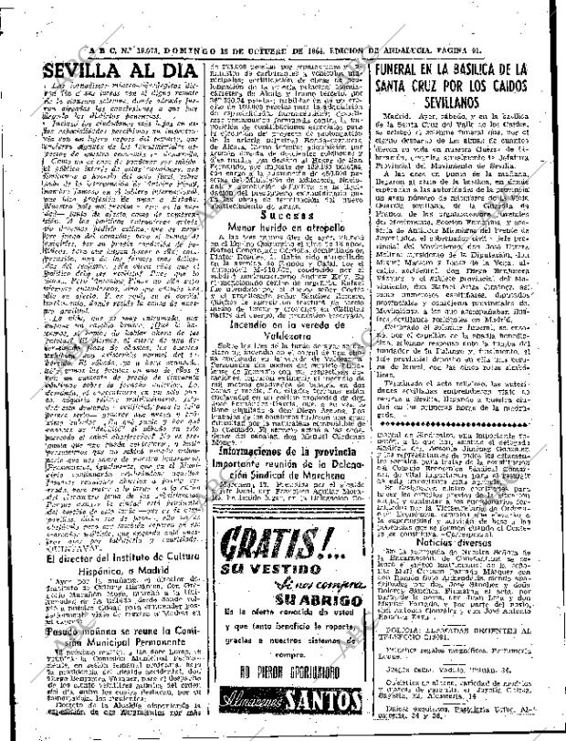 ABC SEVILLA 18-10-1964 página 91