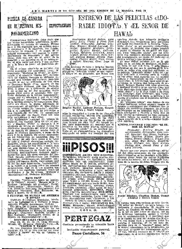 ABC MADRID 20-10-1964 página 75