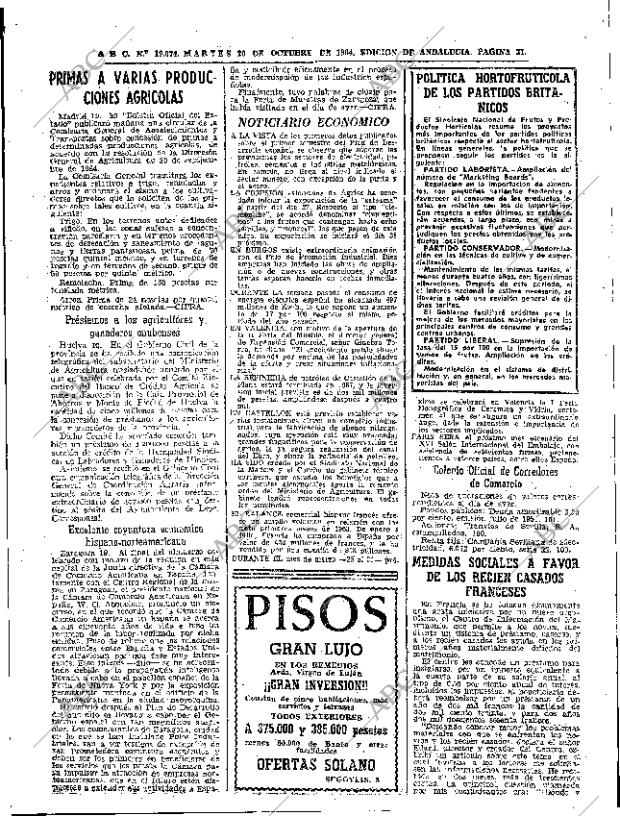 ABC SEVILLA 20-10-1964 página 31