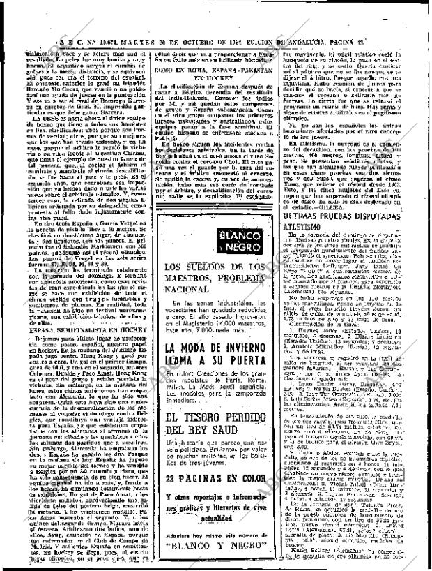 ABC SEVILLA 20-10-1964 página 42