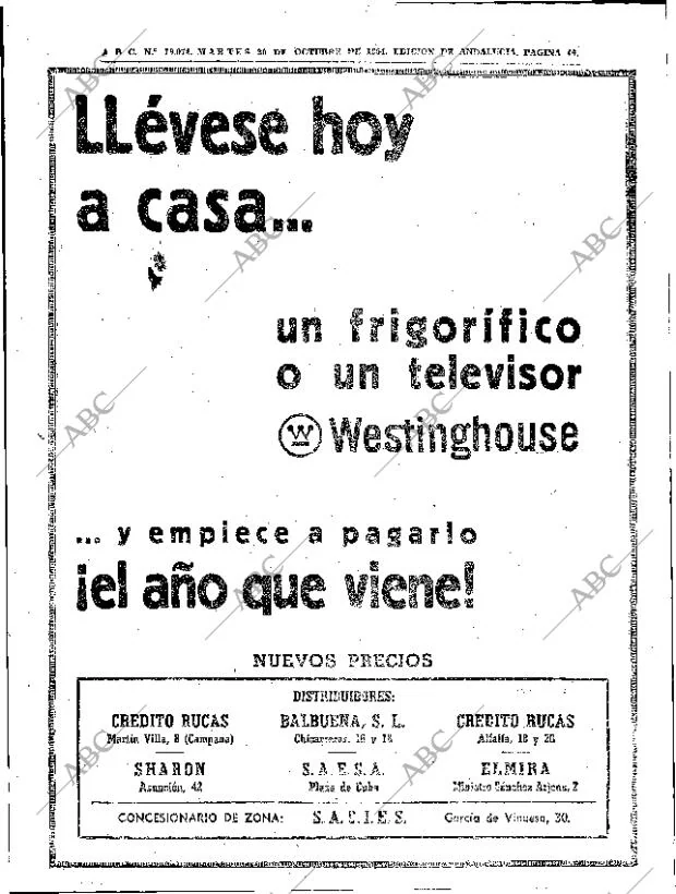 ABC SEVILLA 20-10-1964 página 46