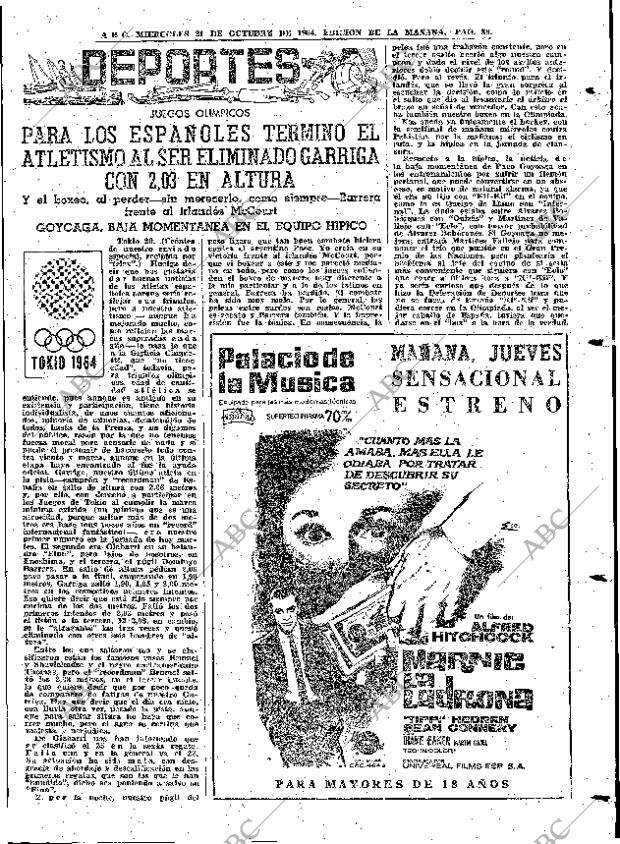 ABC MADRID 21-10-1964 página 89