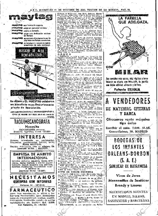 ABC MADRID 21-10-1964 página 98