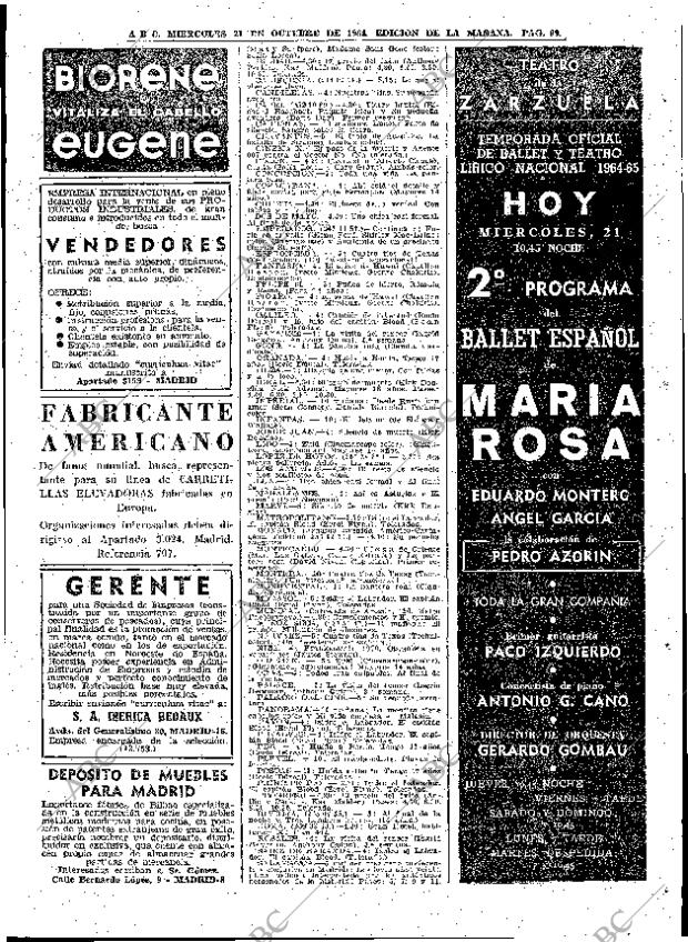 ABC MADRID 21-10-1964 página 99