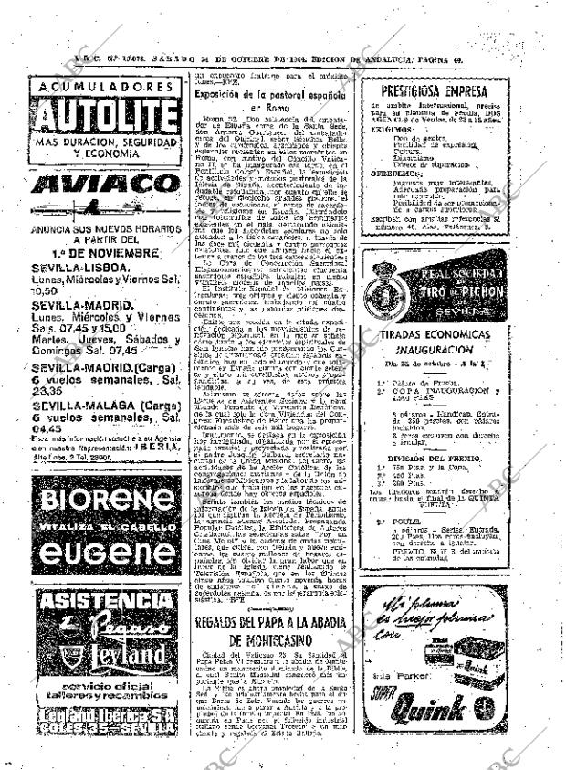 ABC SEVILLA 24-10-1964 página 40