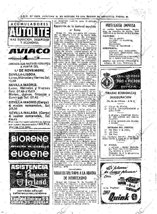 ABC SEVILLA 24-10-1964 página 40