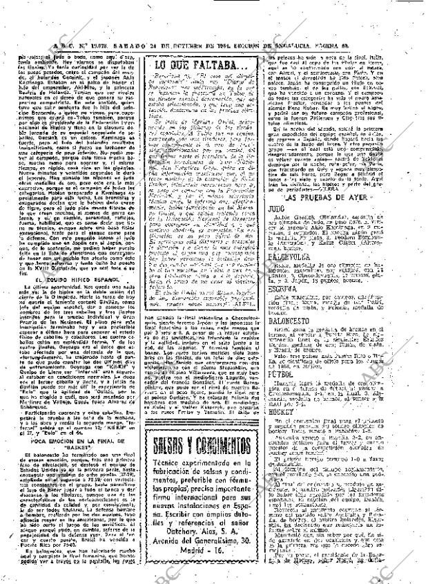 ABC SEVILLA 24-10-1964 página 60