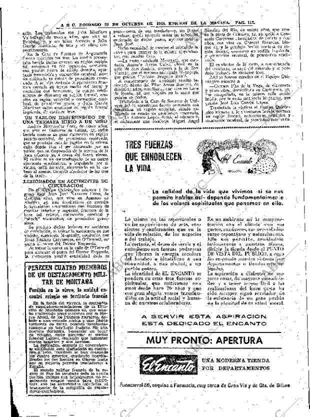 ABC MADRID 25-10-1964 página 117