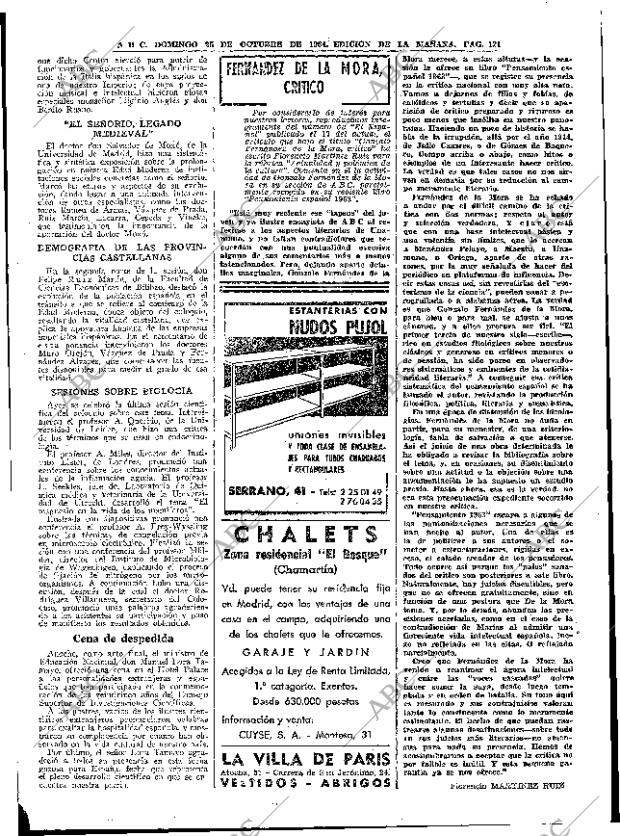 ABC MADRID 25-10-1964 página 121