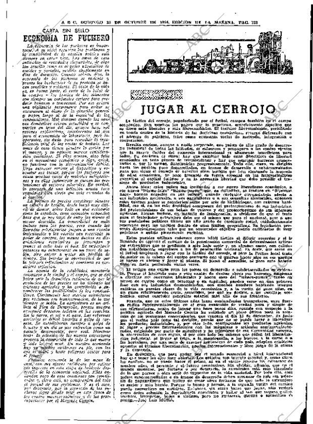 ABC MADRID 25-10-1964 página 122