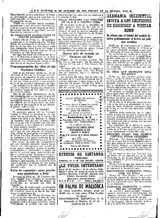 ABC MADRID 25-10-1964 página 98