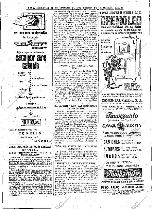 ABC MADRID 28-10-1964 página 64