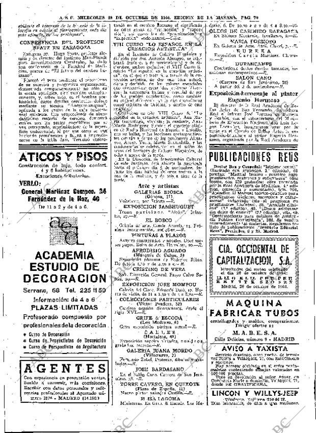 ABC MADRID 28-10-1964 página 70