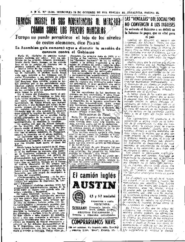 ABC SEVILLA 28-10-1964 página 41