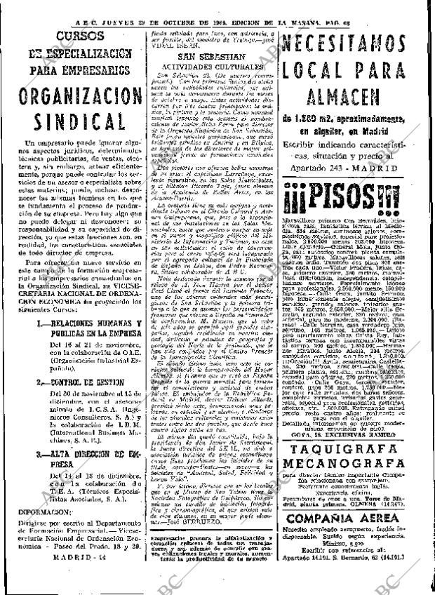 ABC MADRID 29-10-1964 página 66