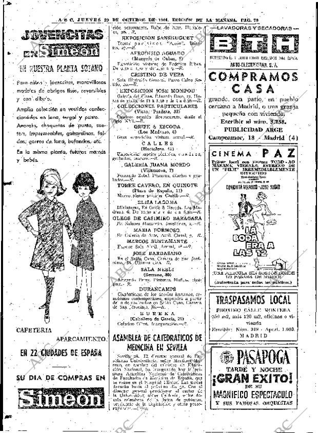 ABC MADRID 29-10-1964 página 76