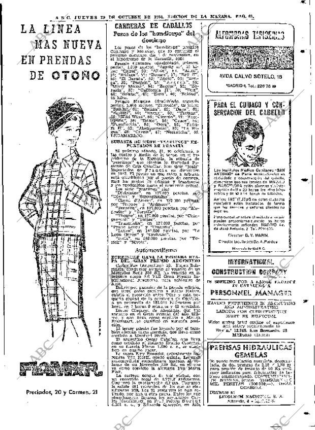 ABC MADRID 29-10-1964 página 85