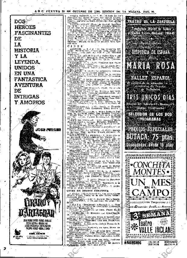 ABC MADRID 29-10-1964 página 90