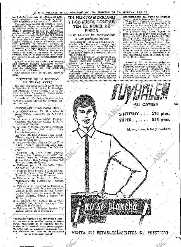 ABC MADRID 30-10-1964 página 75