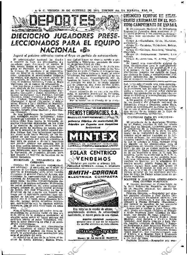 ABC MADRID 30-10-1964 página 81