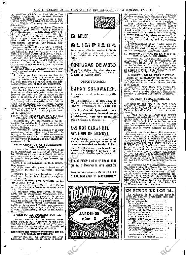 ABC MADRID 30-10-1964 página 82