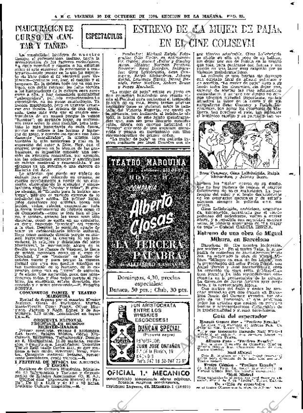 ABC MADRID 30-10-1964 página 85