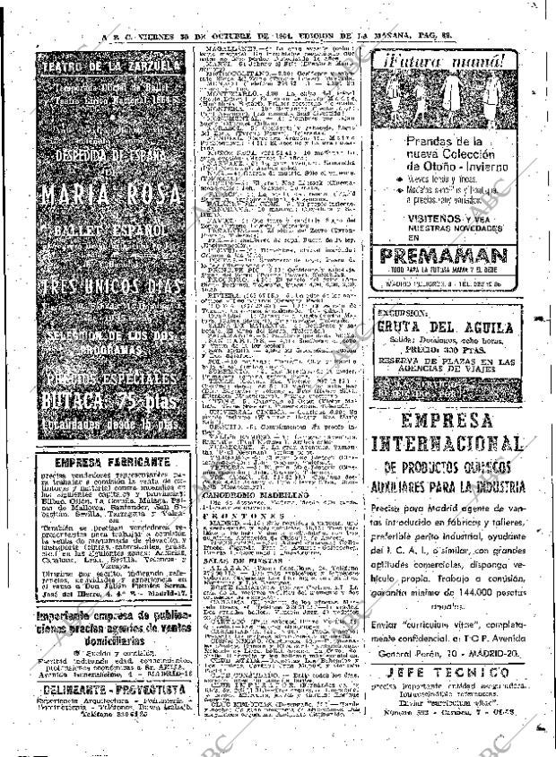 ABC MADRID 30-10-1964 página 89