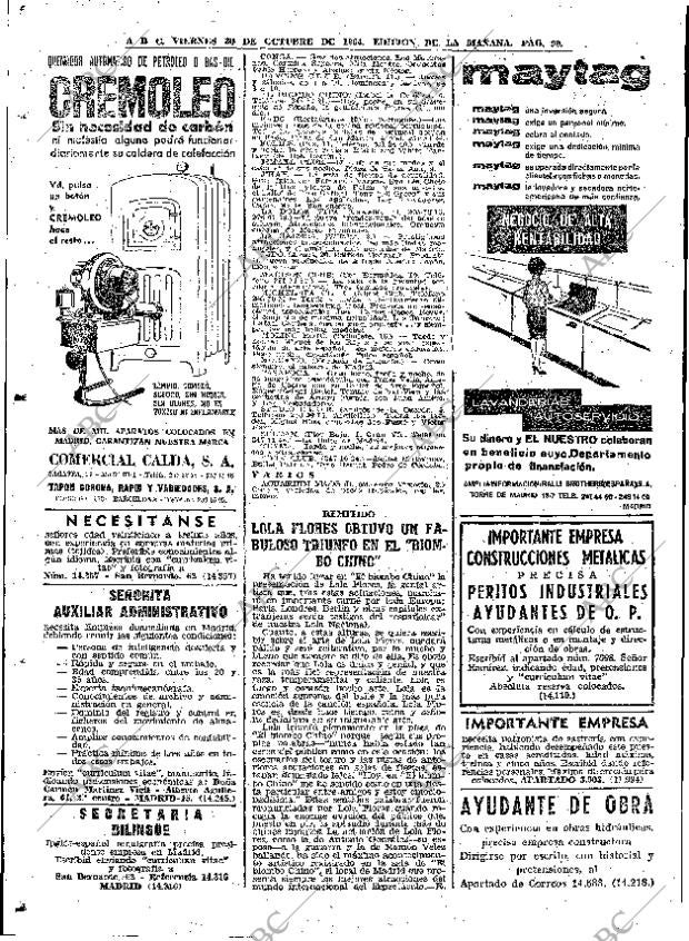 ABC MADRID 30-10-1964 página 90
