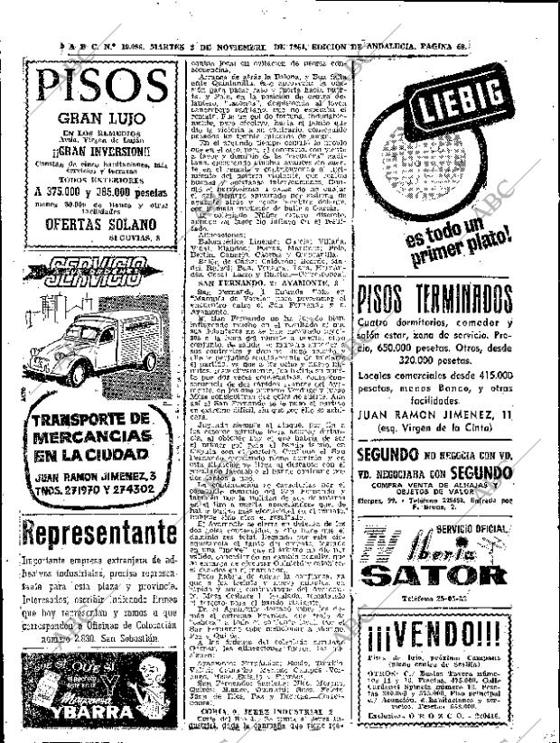 ABC SEVILLA 03-11-1964 página 68