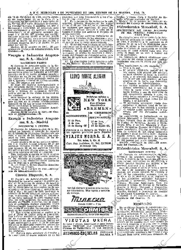 ABC MADRID 04-11-1964 página 72