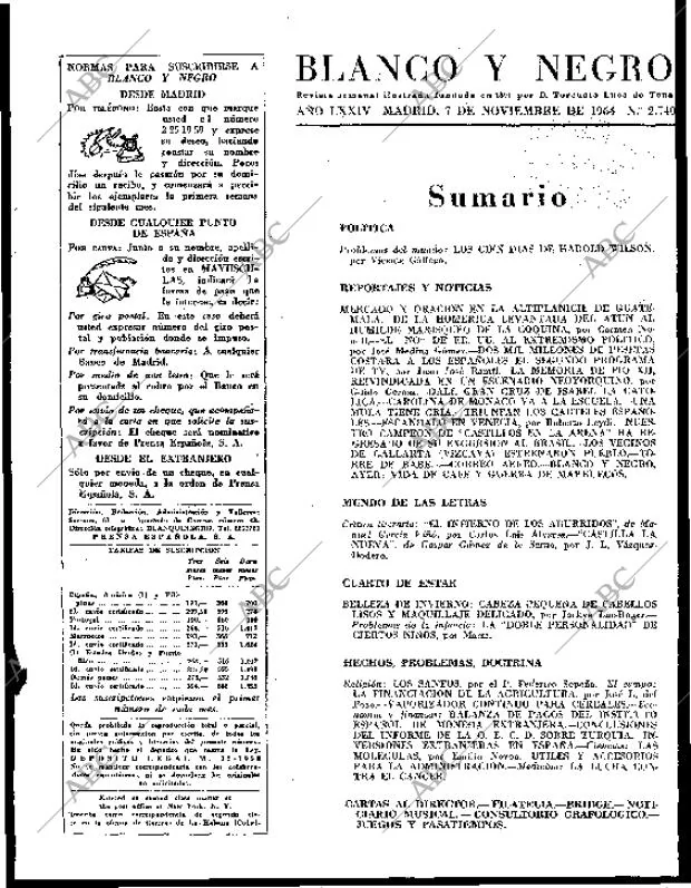 BLANCO Y NEGRO MADRID 07-11-1964 página 3