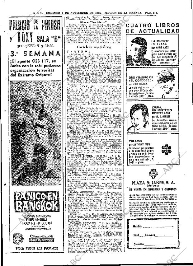 ABC MADRID 08-11-1964 página 116