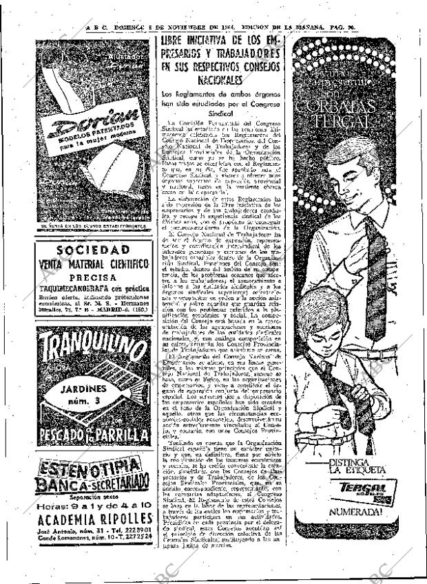 ABC MADRID 08-11-1964 página 90