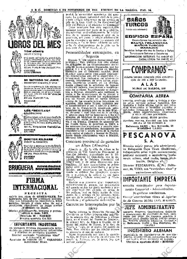 ABC MADRID 08-11-1964 página 94