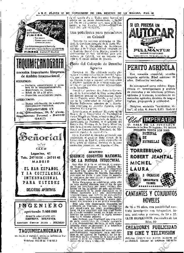 ABC MADRID 12-11-1964 página 60