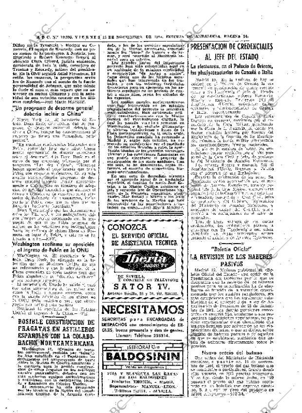 ABC SEVILLA 13-11-1964 página 34