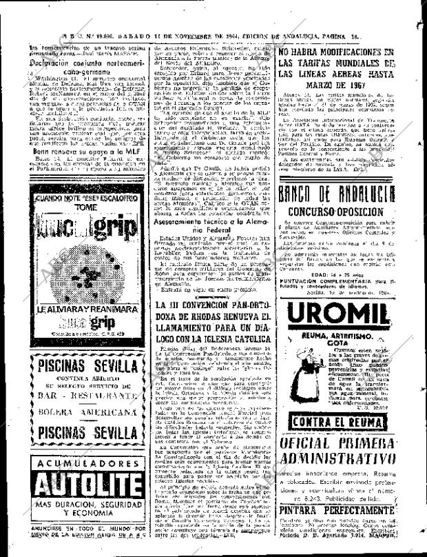 ABC SEVILLA 14-11-1964 página 16
