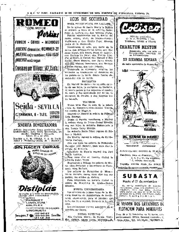 ABC SEVILLA 14-11-1964 página 30