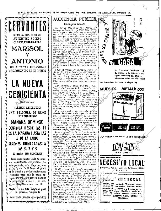 ABC SEVILLA 14-11-1964 página 40