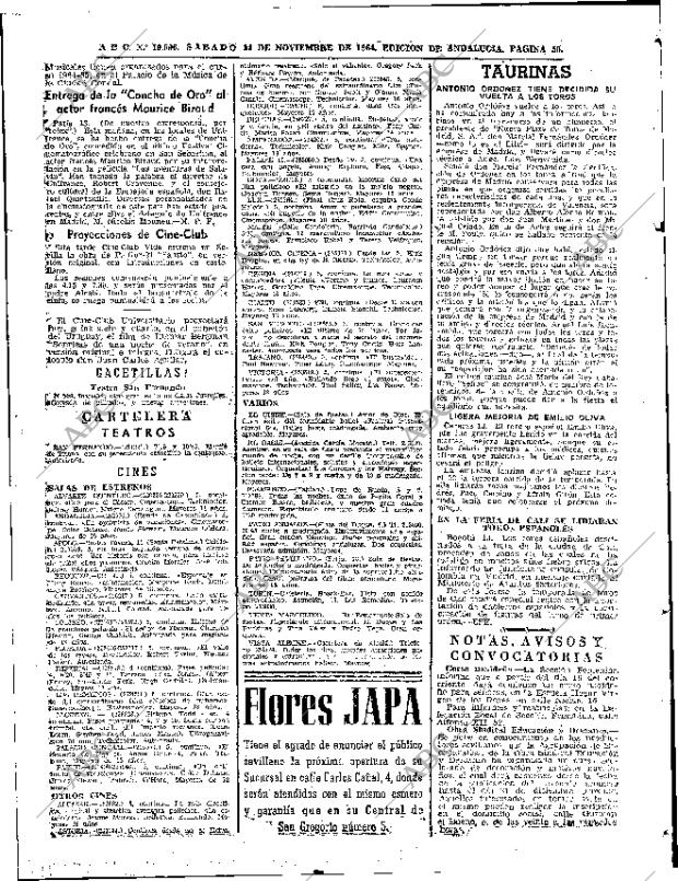 ABC SEVILLA 14-11-1964 página 50